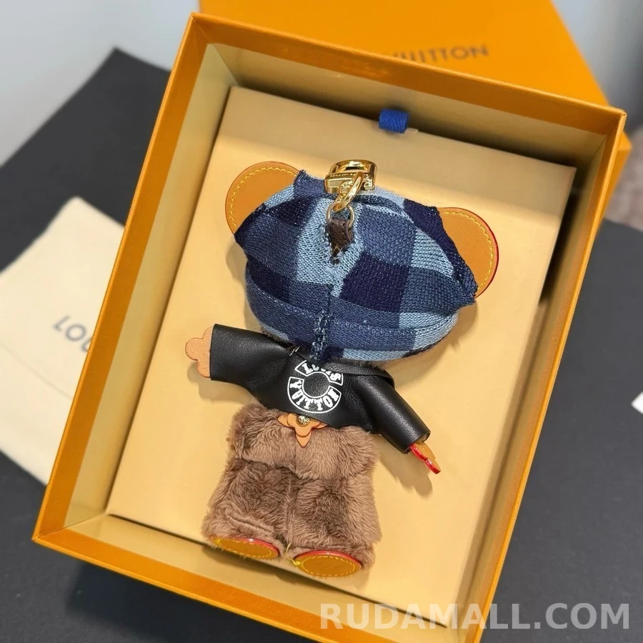 루이비통 루이비통 Louis Bear 체크 비니 라이더 키링 상세 이미지