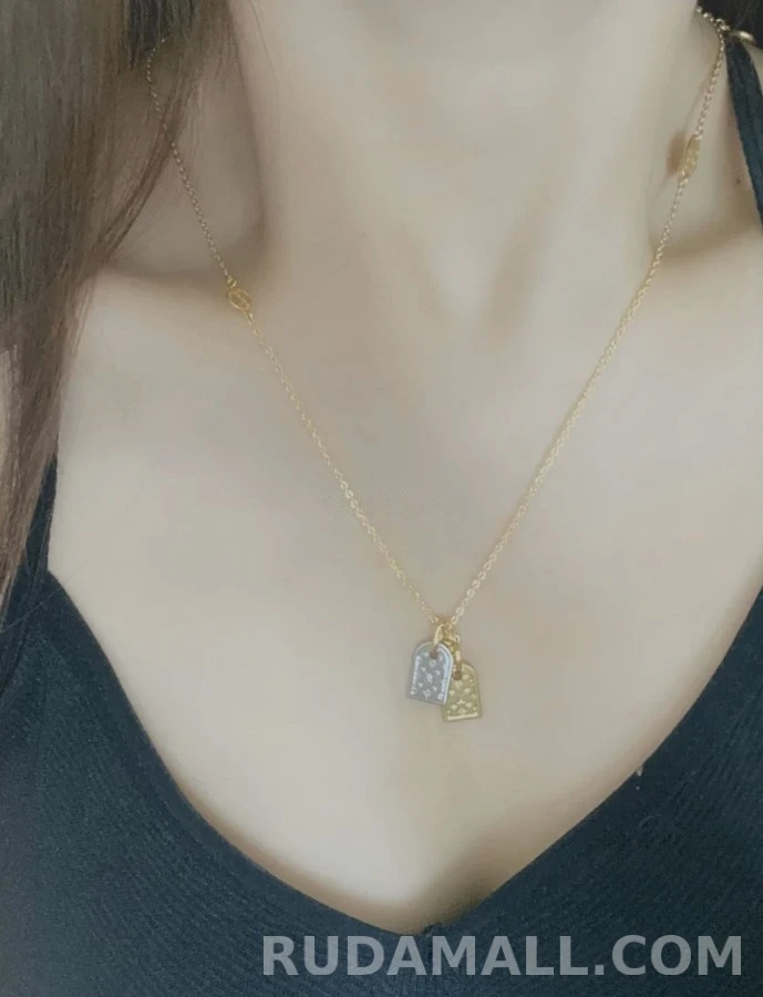 루이비통 루이비통 나노그램 모노그램 투톤 목걸이 상세 이미지