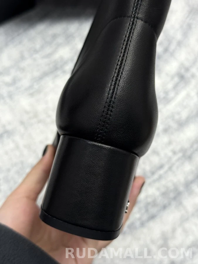 샤넬 샤넬 투톤 토캡 블록힐 부츠 상세 이미지