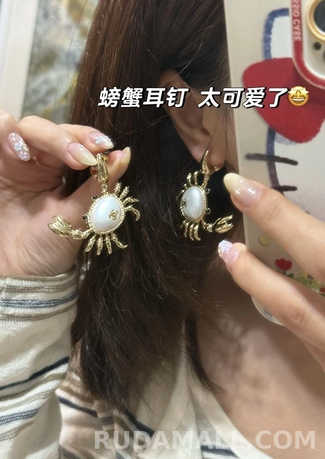 샤넬 샤넬 크랩 펄 귀걸이 상세 이미지