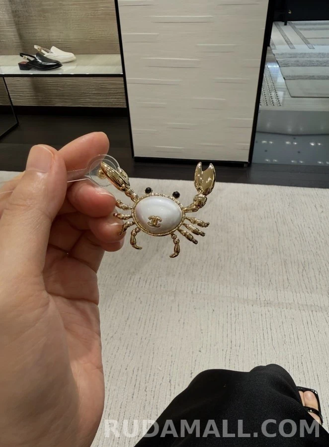 샤넬 샤넬 진주 게 브로치 상세 이미지