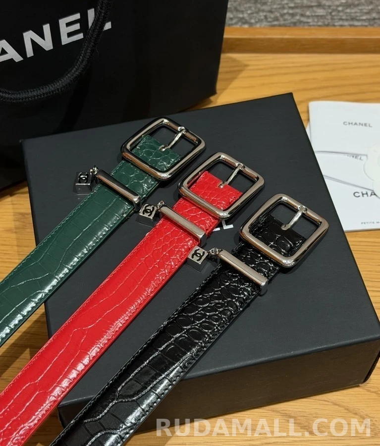 샤넬 샤넬 크로커다일 엠보 벨트 상세 이미지