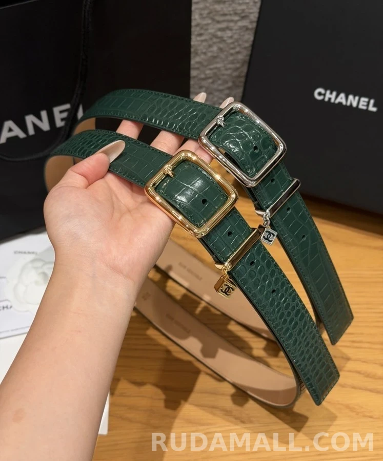 샤넬 샤넬 크로커다일 엠보 벨트 상세 이미지