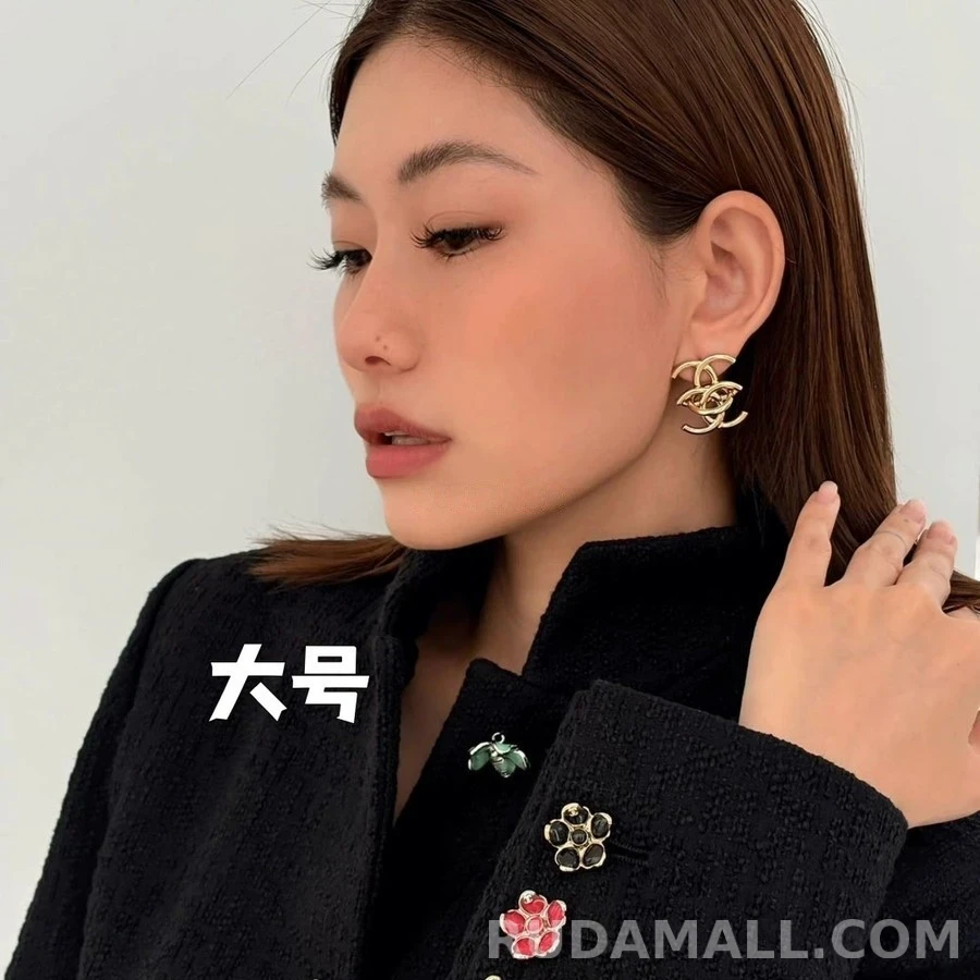 샤넬 샤넬 로고 인터로킹 이어링 상세 이미지