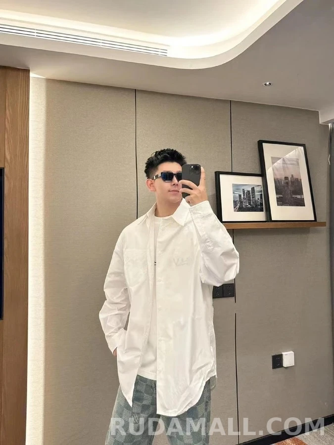 발렌시아가 발렌시아가 후면 로고 프린트 셔츠 상세 이미지