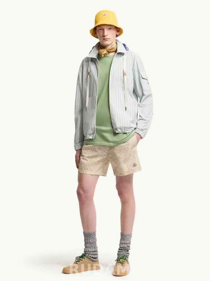 몽클레어 몽클레어 스트라이프 디태처블 후드 셔츠 상세 이미지