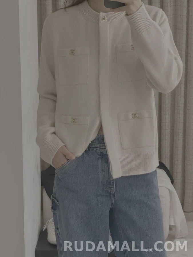 샤넬 샤넬 버튼 포켓 니트 가디건 상세 이미지