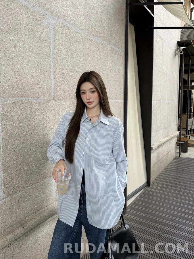 샤넬 샤넬 별점 스트라이프 더블C 자수 셔츠 상세 이미지