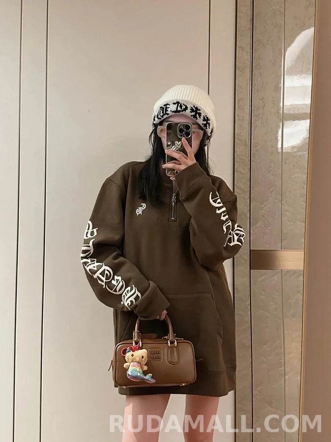 크롬하츠 크롬하츠 레터링 자수 하프집업 맨투맨 상세 이미지