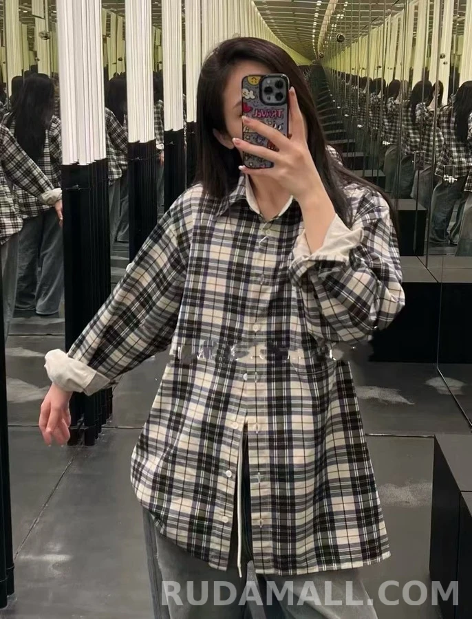 메종 마르지엘라 메종마르지엘라 그리드 체크 리버서블 셔츠 상세 이미지