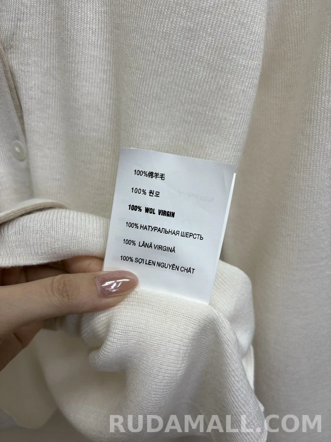 미우미우 미우미우 V넥 배색 니트 가디건 상세 이미지