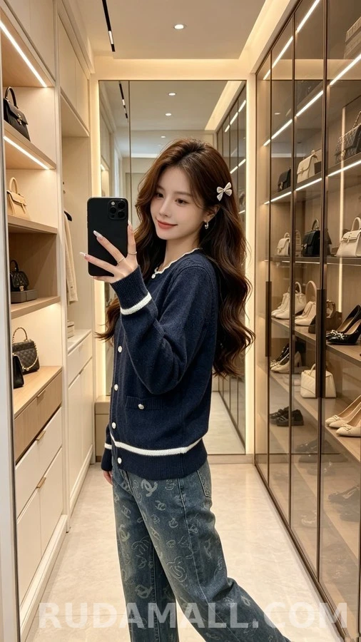 샤넬 샤넬 스캘럽넥 니트 가디건 상세 이미지