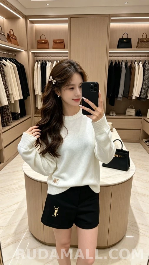 버버리 버버리 기사 로고 패치 라운드넥 니트 상세 이미지
