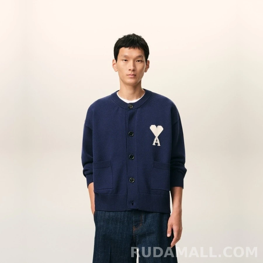 아미 아미 드 쾨르 라운드넥 가디건 상세 이미지