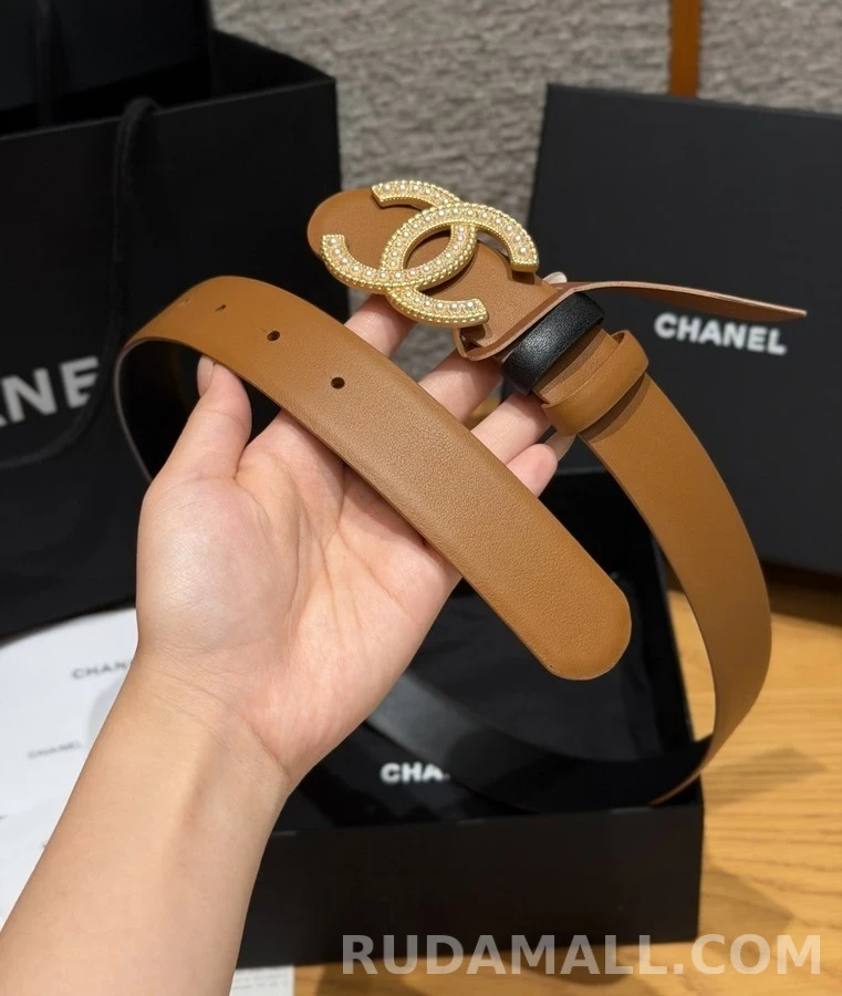 샤넬 샤넬 로고 펄 벨트 상세 이미지