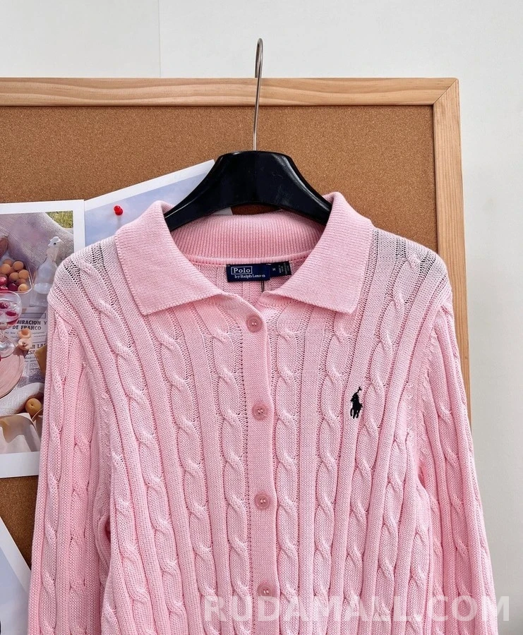 폴로 랄프 로렌 폴로 랄프 로렌 폴로넥 케이블 니트 가디건 상세 이미지