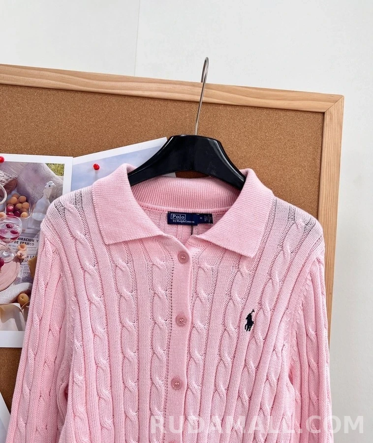 폴로 랄프 로렌 폴로 랄프 로렌 폴로넥 케이블 니트 가디건 상세 이미지