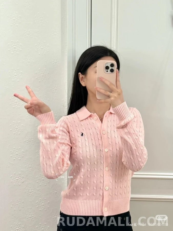 폴로 랄프 로렌 폴로 랄프 로렌 폴로넥 케이블 니트 가디건 상세 이미지