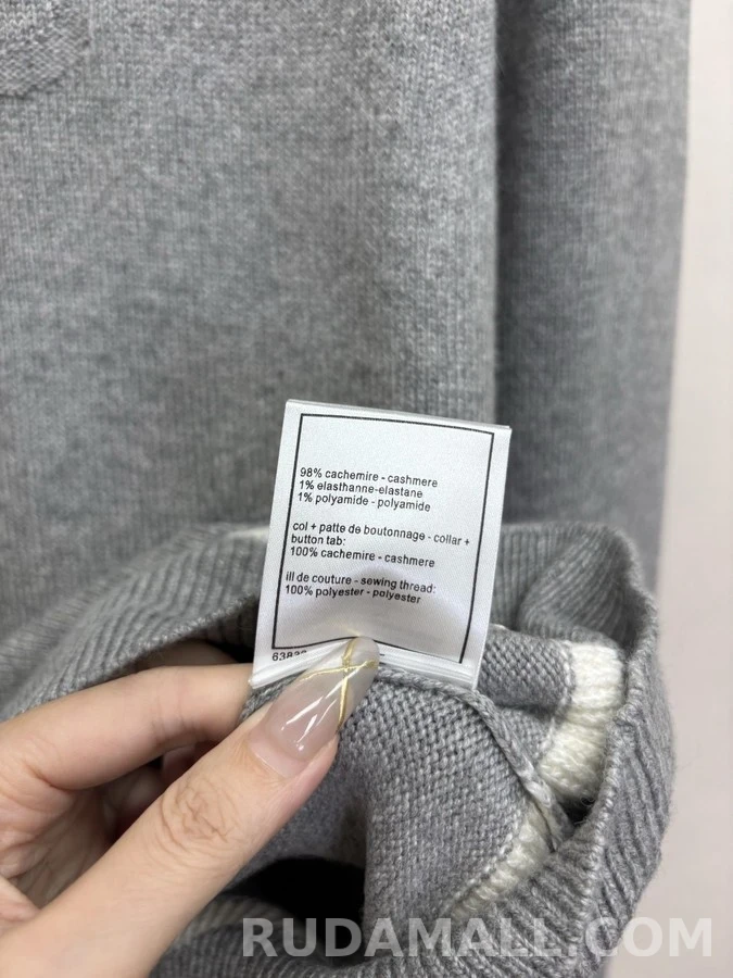 샤넬 샤넬 웨이브넥 로고 니트 상세 이미지