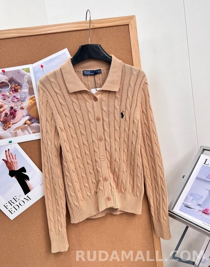 폴로 랄프 로렌 폴로 랄프 로렌 Polo 카라 케이블 니트 가디건 상세 이미지