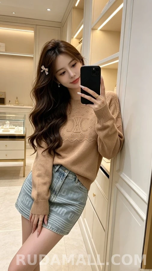 셀린느 셀린느 트리오페 자카드 니트 스웨터 상세 이미지