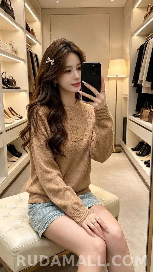 셀린느 셀린느 트리오페 자카드 니트 스웨터 상세 이미지