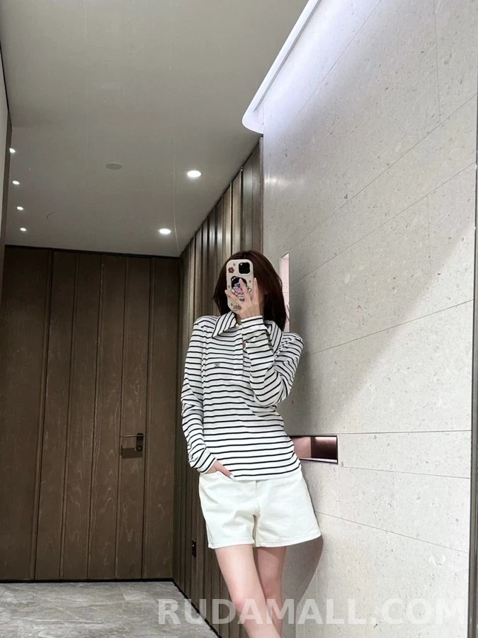 셀린느 셀린느 트리옹프 스트라이프 긴팔 티셔츠 상세 이미지
