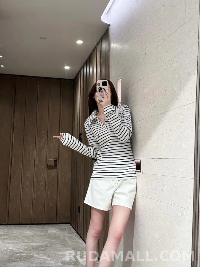 셀린느 셀린느 트리옹프 스트라이프 긴팔 티셔츠 상세 이미지