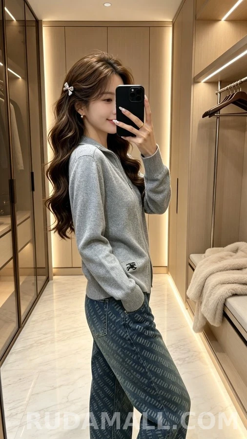 버버리 버버리 스탠드넥 로고 집업 가디건 상세 이미지