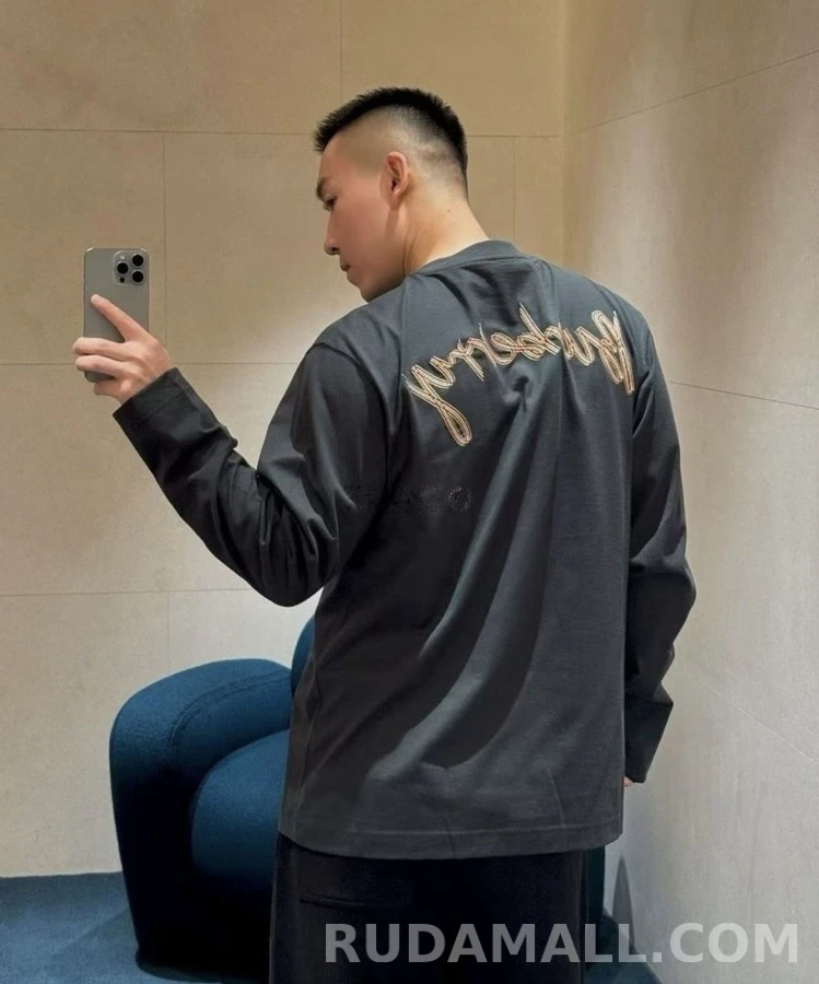 버버리 버버리 자수 레터링 긴팔 티셔츠 상세 이미지