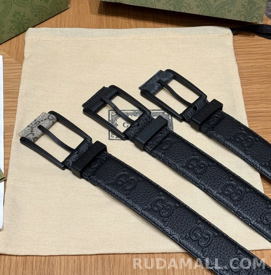 구찌 구찌 엠보스 레더 벨트 상세 이미지