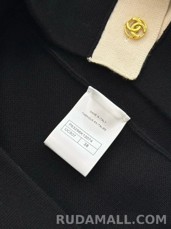 샤넬 샤넬 세일러 카라 배색 금장 버튼 가디건 상세 이미지