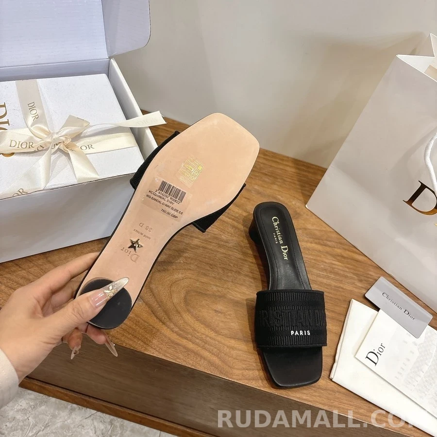 디올 디올 Dway 코튼 힐 뮬 상세 이미지