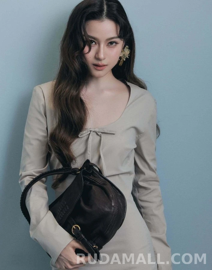미우미우 미우미우 로고 리본 원피스 상세 이미지