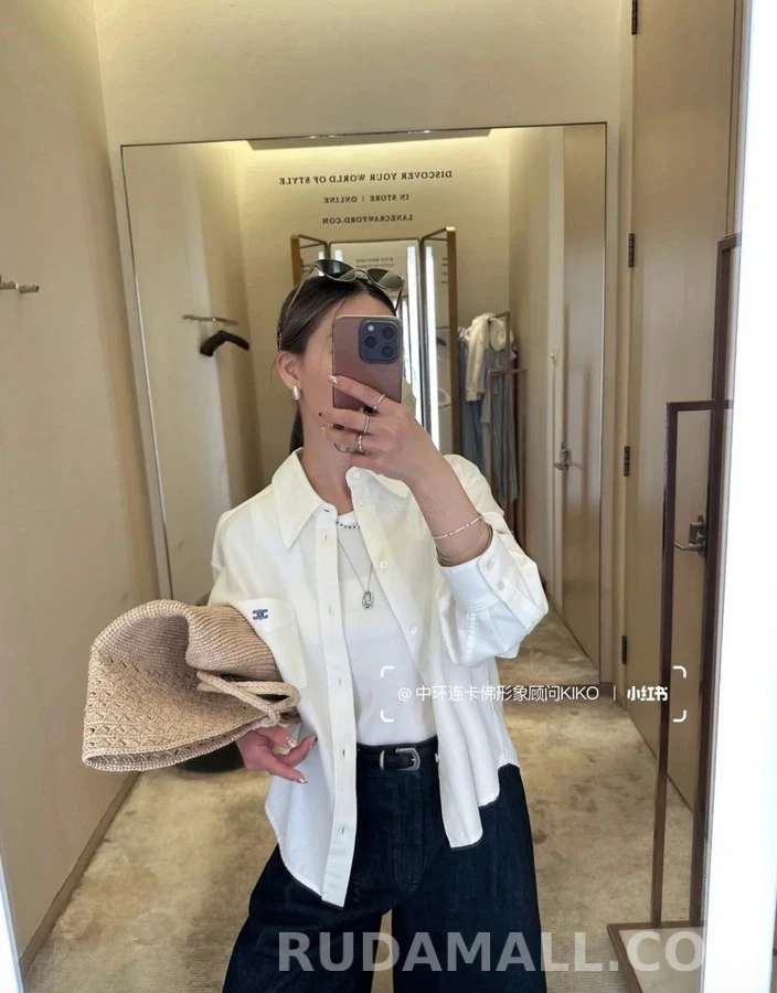 셀린느 셀린느 개선문 엠블럼 자수 셔츠 상세 이미지