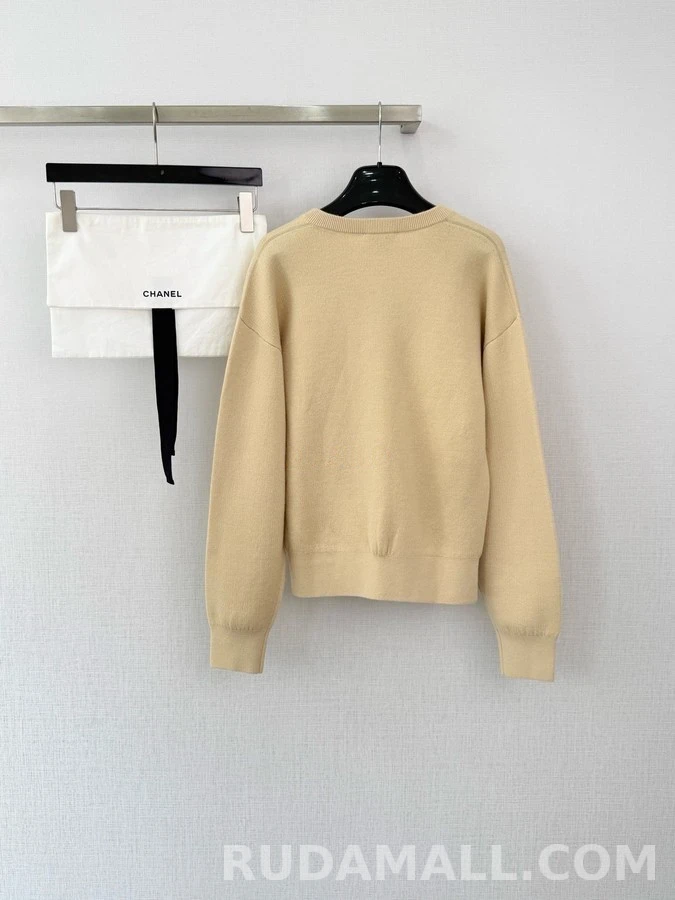 샤넬 샤넬 금장 포켓 라운드넥 가디건 상세 이미지