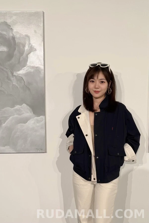 생로랑 세인트로랑 배색 로고 리버시블 자켓 상세 이미지