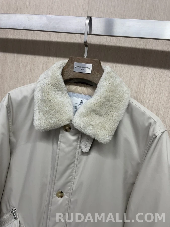 브루넬로 쿠치넬리 브루넬로 쿠치넬리 탈착 퍼카라 구스 다운 파카 상세 이미지