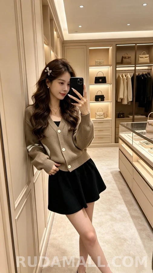 샤넬 샤넬 레터링 스트라이프 가디건 상세 이미지