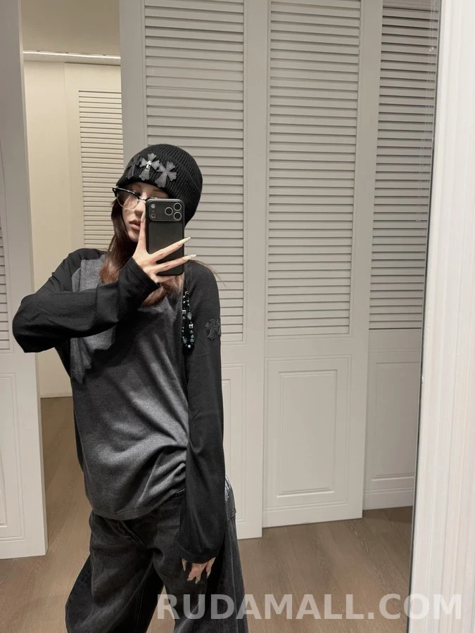크롬하츠 크롬하츠 크로스 패치 래글런 긴팔 티셔츠 상세 이미지