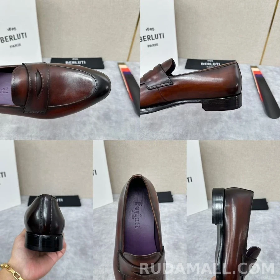 벨루티 벨루티 수제 버니싱 페니 로퍼 상세 이미지