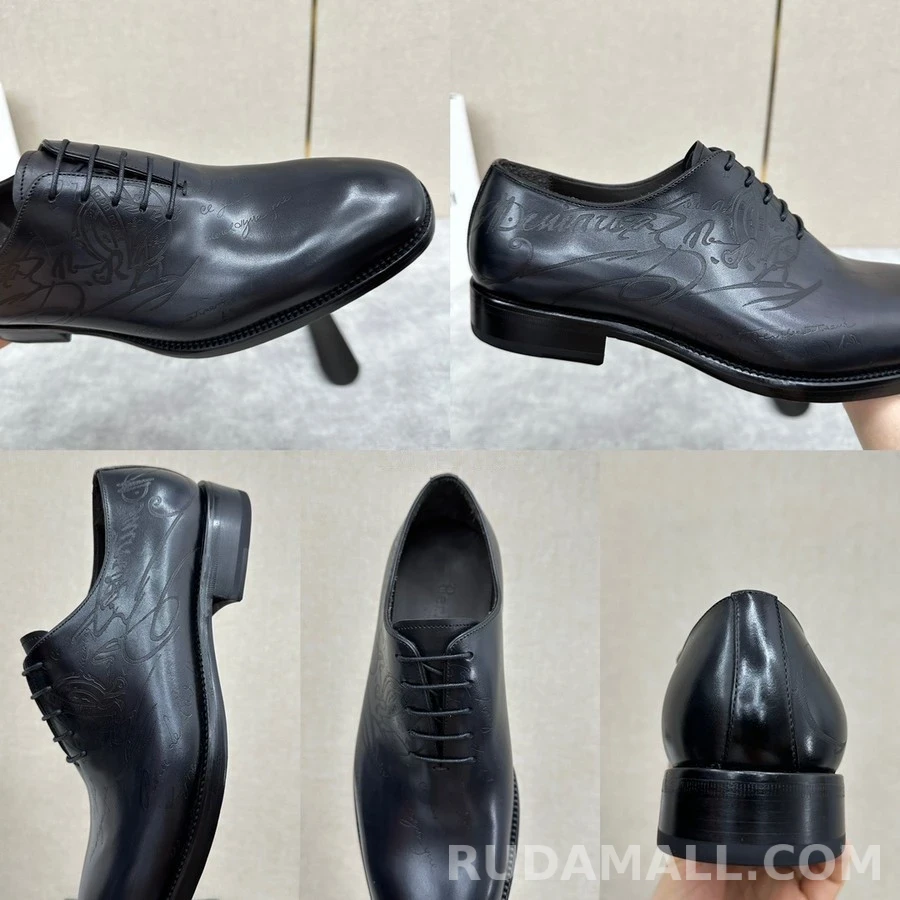 벨루티 벨루티 스크리토 패턴 레이스업 슈즈 상세 이미지