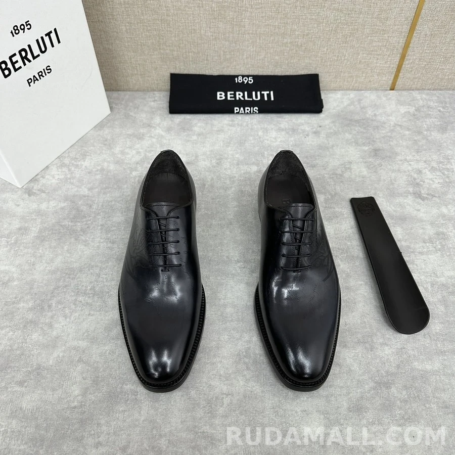 벨루티 벨루티 스크리토 패턴 레이스업 슈즈 상세 이미지