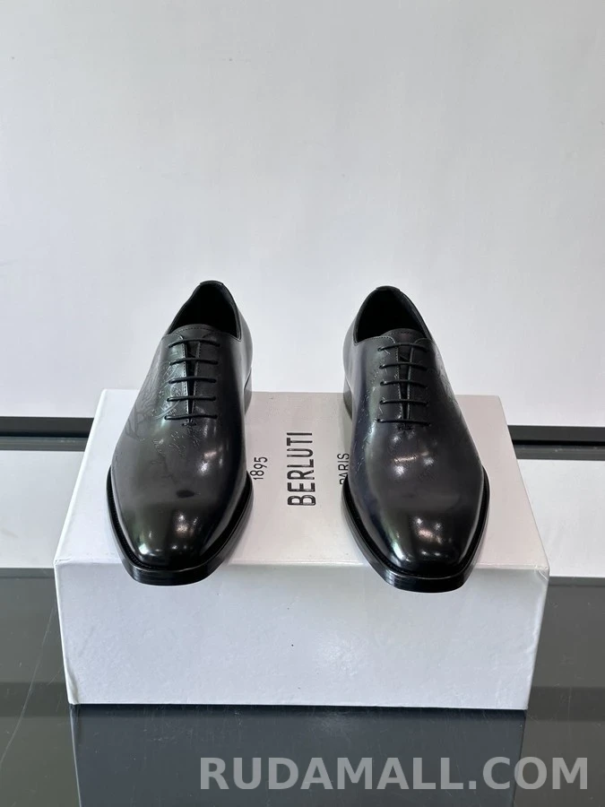 벨루티 벨루티 스크리토 패턴 레이스업 슈즈 상세 이미지