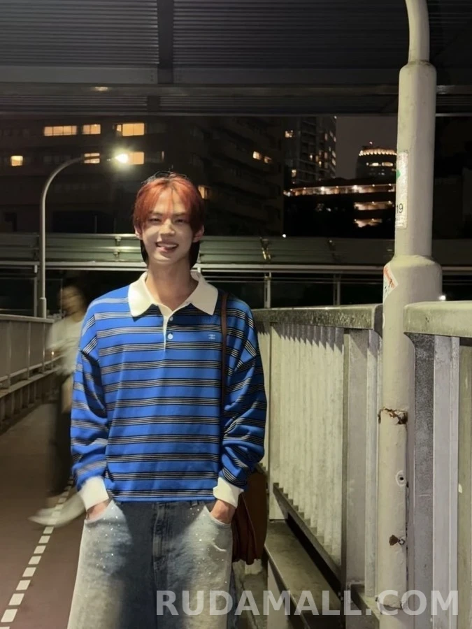 셀린느 셀린느 클라인 스트라이프 폴로 니트 상세 이미지