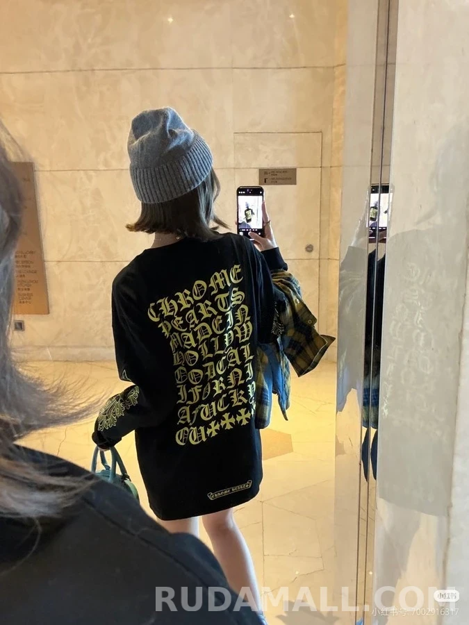 크롬하츠 크롬하츠 네온 스크롤 긴팔 티셔츠 상세 이미지