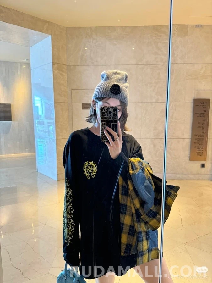 크롬하츠 크롬하츠 네온 스크롤 긴팔 티셔츠 상세 이미지