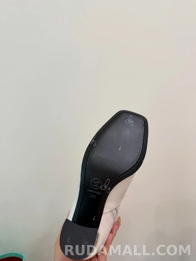 샤넬 샤넬 램스킨 스퀘어 토 롱 부츠 상세 이미지