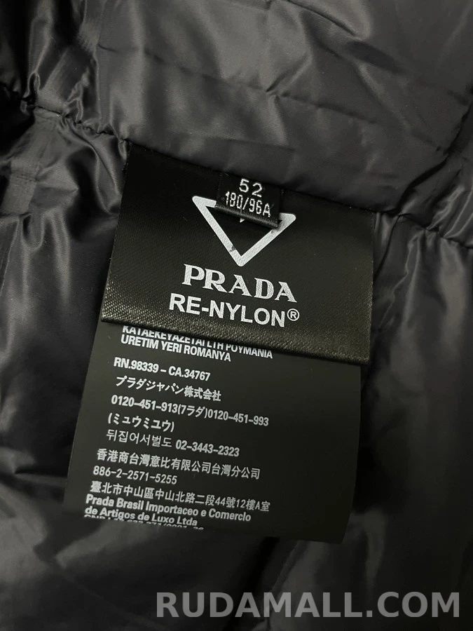 프라다 프라다 로고 칼라 패딩 자켓 상세 이미지