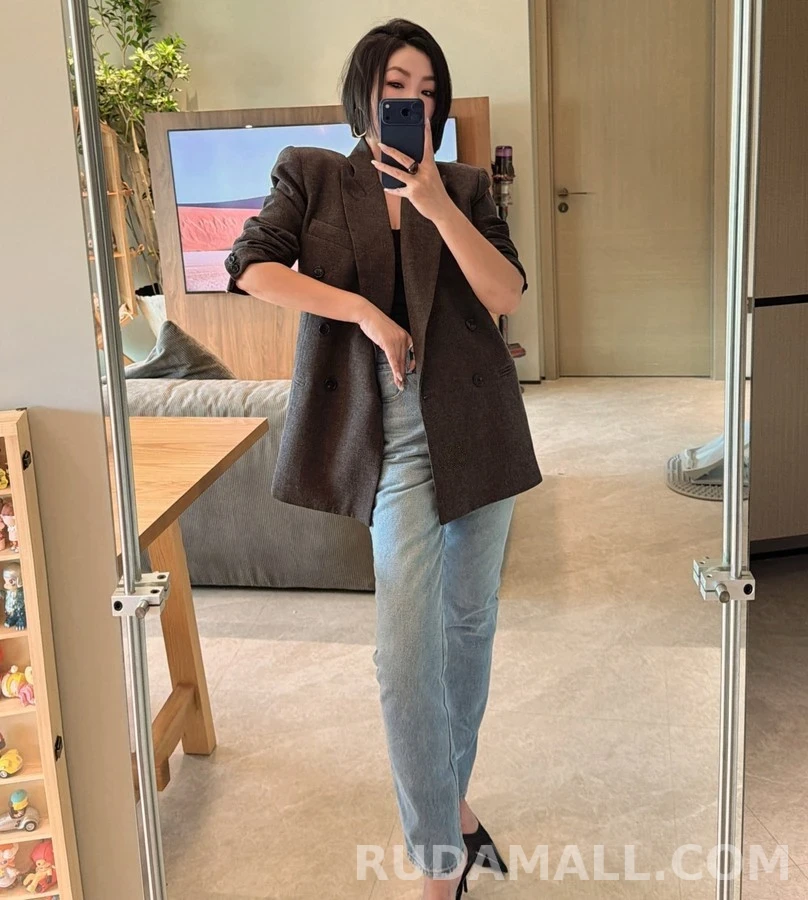 생로랑 세인트로랑 울 더블 브레스트 자켓 상세 이미지